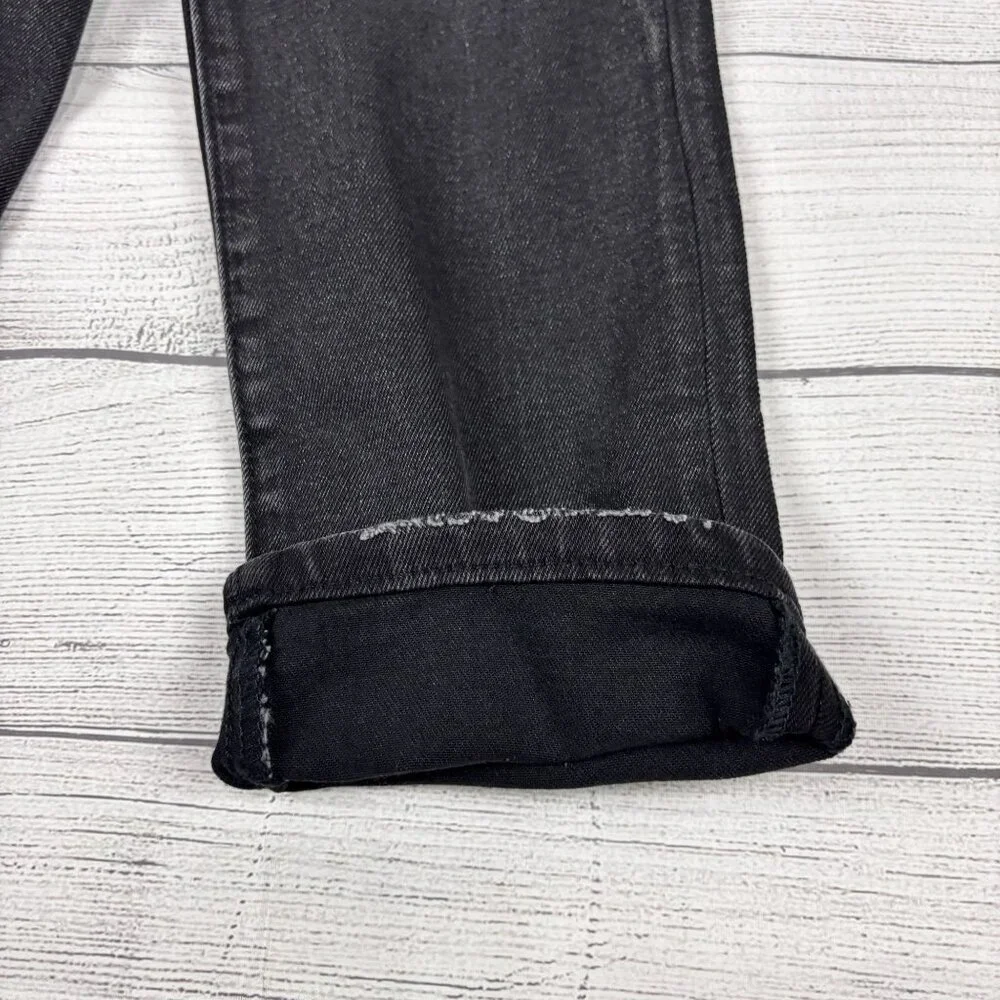 Embellish Mens Black Distressed Skinny Jeans With Colorful Patches Size 34 - Picture 15 of 16